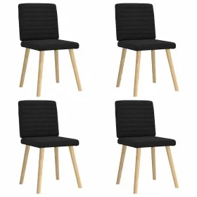 Sillas de comedor 4 unidades tela negras de , Sillas de comedor - Ref: Foro24-3315276, Precio: 198,40 €, Descuento: %