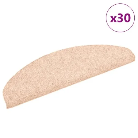 Alfombrilla autoadhesiva escalera 30 uds crema 65x21x4 cm de , Alfombrillas para escalones - Ref: Foro24-3365655, Precio: 81,...