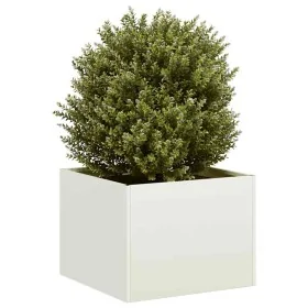 Jardinera acero blanco 40x40x30 cm de , Maceteros y jardineras - Ref: Foro24-860795, Precio: 49,19 €, Descuento: %