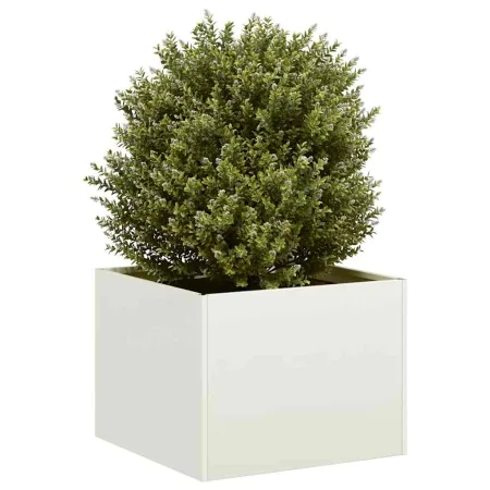 Jardinera acero blanco 40x40x30 cm de , Maceteros y jardineras - Ref: Foro24-860795, Precio: 49,19 €, Descuento: %
