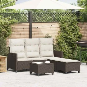 Set de sofás de jardín en forma de L con cojines 3 pzas marrón de , Conjuntos de jardín - Ref: Foro24-3328639, Precio: 508,12...