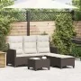 Set de sofás de jardín en forma de L con cojines 3 pzas marrón de , Conjuntos de jardín - Ref: Foro24-3328639, Precio: 508,12...