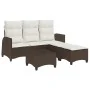 Set de sofás de jardín en forma de L con cojines 3 pzas marrón de , Conjuntos de jardín - Ref: Foro24-3328639, Precio: 508,12...