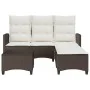 Set de sofás de jardín en forma de L con cojines 3 pzas marrón de , Conjuntos de jardín - Ref: Foro24-3328639, Precio: 508,12...