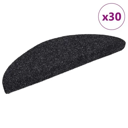 Alfombrilla autoadhesiva escalera 30 uds negro 56x17x3 cm de , Alfombrillas para escalones - Ref: Foro24-3365681, Precio: 89,...