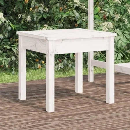Banco de jardín madera maciza pino blanco 50x44x45 cm de vidaXL, Bancos de jardín - Ref: Foro24-823991, Precio: 48,00 €, Desc...