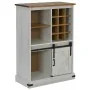 Vinoteca HALDEN con botelleros y puerta corredera blanco pino de , Armarios para vino y licores - Ref: Foro24-4018446, Precio...