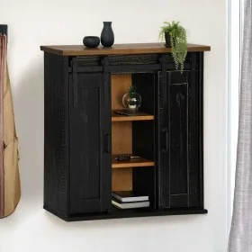 Armario colgante HALDEN 2 puerta correderas 75x22,5x70 cm negro de , Armarios de cocina - Ref: Foro24-4018444, Precio: 131,19...