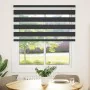 Estor cebra negro 120x150 cm tejido ancho 115,9 cm poliéster de , Persianas y estores - Ref: Foro24-4014239, Precio: 27,54 €,...