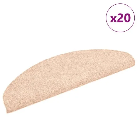 Alfombrilla autoadhesiva escalera 20 uds crema 65x21x4 cm de , Alfombrillas para escalones - Ref: Foro24-3365643, Precio: 49,...