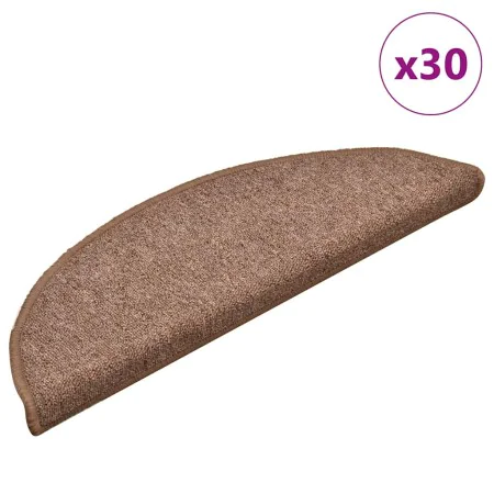 Alfombrilla escalera 30 uds marrón 56x17x3 cm de , Alfombrillas para escalones - Ref: Foro24-3365744, Precio: 118,36 €, Descu...