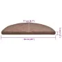 Alfombrilla escalera 30 uds marrón 56x17x3 cm de , Alfombrillas para escalones - Ref: Foro24-3365744, Precio: 118,36 €, Descu...