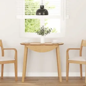 Mesa de comedor natural madera maciza roble caucho de , Mesas de cocina y de comedor - Ref: Foro24-4102530, Precio: 180,13 €,...