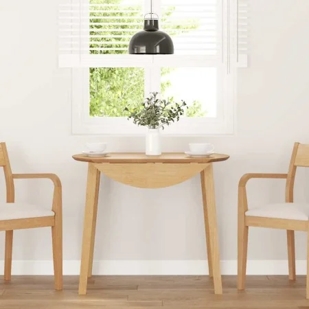 Mesa de comedor natural madera maciza roble caucho de , Mesas de cocina y de comedor - Ref: Foro24-4102530, Precio: 180,13 €,...
