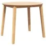 Mesa de comedor natural madera maciza roble caucho de , Mesas de cocina y de comedor - Ref: Foro24-4102530, Precio: 180,13 €,...