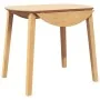 Mesa de comedor natural madera maciza roble caucho de , Mesas de cocina y de comedor - Ref: Foro24-4102530, Precio: 180,13 €,...