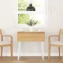 Mesa de comedor de madera maciza de caucho blanco de , Mesas de cocina y de comedor - Ref: Foro24-4102532, Precio: 129,25 €, ...