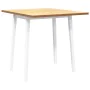 Mesa de comedor de madera maciza de caucho blanco de , Mesas de cocina y de comedor - Ref: Foro24-4102532, Precio: 129,25 €, ...