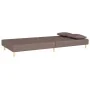 Sofá cama de 2 plazas con dos almohadas tela gris taupe by , Sofas - Ref: Foro24-375897, Price: 241,19 €, Discount: %