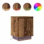 Mesillas de noche con luces LED 2 uds madera vieja 38x34x50 cm de , Mesitas de noche - Ref: Foro24-861280, Precio: 82,61 €, D...
