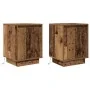 Mesillas de noche con luces LED 2 uds madera vieja 38x34x50 cm de , Mesitas de noche - Ref: Foro24-861280, Precio: 82,61 €, D...