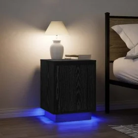 Mesillas de noche con luces LED 2 uds negro 38x34x50 cm de , Mesitas de noche - Ref: Foro24-861268, Precio: 86,24 €, Descuent...