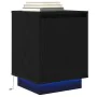 Mesillas de noche con luces LED 2 uds negro 38x34x50 cm de , Mesitas de noche - Ref: Foro24-861268, Precio: 86,24 €, Descuent...