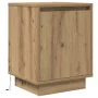 Mesitas de noche con luces LED 2 uds roble artisan 38x34x50 cm de , Mesitas de noche - Ref: Foro24-861282, Precio: 82,61 €, D...