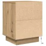 Mesitas de noche con luces LED 2 uds roble artisan 38x34x50 cm de , Mesitas de noche - Ref: Foro24-861282, Precio: 82,61 €, D...