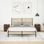 Mesillas de noche con luces LED 2 uds roble marrón 38x34x50 cm de , Mesitas de noche - Ref: Foro24-861296, Precio: 111,15 €, ...