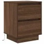 Mesillas de noche con luces LED 2 uds roble marrón 38x34x50 cm de , Mesitas de noche - Ref: Foro24-861296, Precio: 111,15 €, ...