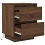 Mesillas de noche con luces LED 2 uds roble marrón 38x34x50 cm de , Mesitas de noche - Ref: Foro24-861296, Precio: 111,15 €, ...