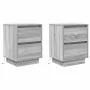 Mesillas de noche con luces LED 2 uds gris sonoma 38x34x50 cm by , Nightstands - Ref: Foro24-861294, Price: 101,20 €, Discoun...
