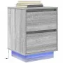 Mesillas de noche con luces LED 2 uds gris sonoma 38x34x50 cm by , Nightstands - Ref: Foro24-861294, Price: 101,20 €, Discoun...