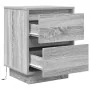 Mesillas de noche con luces LED 2 uds gris sonoma 38x34x50 cm by , Nightstands - Ref: Foro24-861294, Price: 101,20 €, Discoun...
