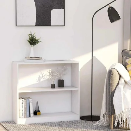 Estantería de madera contrachapada blanco 80x24x75 cm de , Librerías y estanterías - Ref: Foro24-800891, Precio: 45,34 €, Des...