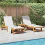 Tumbonas 2 unidades madera maciza de acacia by , Loungers - Ref: Foro24-3325193, Price: 342,33 €, Discount: %