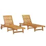 Tumbonas 2 unidades madera maciza de acacia by , Loungers - Ref: Foro24-3325193, Price: 342,33 €, Discount: %