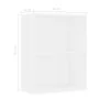 Estantería de 2niveles madera contrachapada blanca 60x30x76,5cm de , Librerías y estanterías - Ref: Foro24-800963, Precio: 41...
