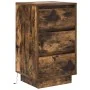 Mesilla de noche con luces LED roble ahumado 38x34x65 cm de , Mesitas de noche - Ref: Foro24-861305, Precio: 70,89 €, Descuen...