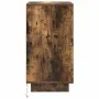 Mesilla de noche con luces LED roble ahumado 38x34x65 cm de , Mesitas de noche - Ref: Foro24-861305, Precio: 70,89 €, Descuen...