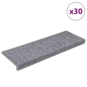 Alfombrilla escalera 30 uds 65x21x4 cm Blanco y gris de , Alfombrillas para escalones - Ref: Foro24-3365778, Precio: 118,94 €...