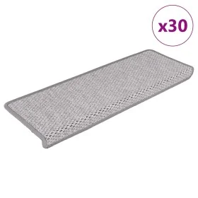 Alfombra autoadhesiva escalera sisal 30 uds 65x21x4 cm Platina de , Alfombrillas para escalones - Ref: Foro24-3365882, Precio...