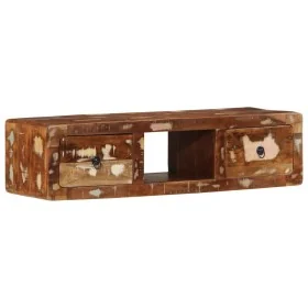 Mueble de TV de pared madera maciza reciclada 100x32x25 cm de , Almacenamiento para CD y DVD - Ref: Foro24-4104526, Precio: 1...