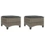Taburetes de jardín con cojines 2 uds gris 55x55x36 cm de , Otomanas de exterior - Ref: Foro24-4108248, Precio: 126,70 €, Des...