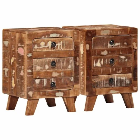 Mesilla de noche 2 uds 37x32x50 cm madera maciza reciclada de , Mesitas de noche - Ref: Foro24-4104518, Precio: 231,69 €, Des...