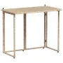 Mesa de jardín plegable ratán sintético beige 90x51x75 cm de , Mesas de jardín - Ref: Foro24-4108257, Precio: 80,22 €, Descue...