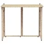 Mesa de jardín plegable ratán sintético beige 90x51x75 cm de , Mesas de jardín - Ref: Foro24-4108257, Precio: 80,22 €, Descue...