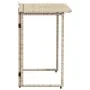 Mesa de jardín plegable ratán sintético beige 90x51x75 cm de , Mesas de jardín - Ref: Foro24-4108257, Precio: 80,22 €, Descue...