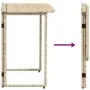 Mesa de jardín plegable ratán sintético beige 90x51x75 cm de , Mesas de jardín - Ref: Foro24-4108257, Precio: 80,22 €, Descue...